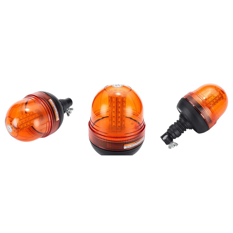 SUNWAN Flashing Amber Beacon, 60LED Car Rotating Flexible DIN, 12V/24V