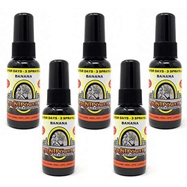 BluntPower (Banana, 5 Pack) Concentrated Air Freshener - Premium Oil Based Air Freshener Spray For Home and Car - Long-Lasting Bathroom Spray, Car Freshener, & Odor Eliminator Spray
