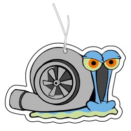 2x Duftbaum mit TURBO-SCHNECKE Motiv, Auto lustig Duftspender, Duftbaum Auto tuning, Lufterfrischer, Duftanhänger Auto, Duftbaum Set Auto