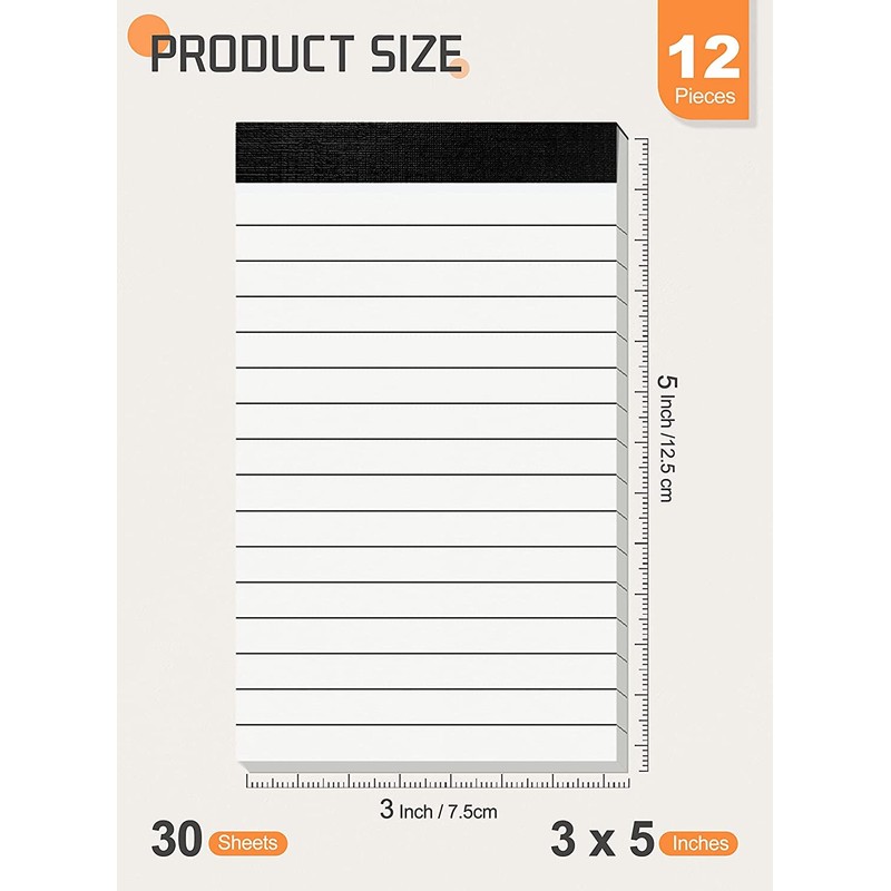 12 Pack A7 Small Pocket Notepad for Office Mini Note