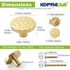 KOPPALIVE 10-Pack Modern Gold Cabinet Knobs, Hammered Solid Brass Drawer