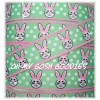 7/8 GLITTER EASTER MINT JULEP POLKA DOT BUNNY RABBIT GROSGRAIN