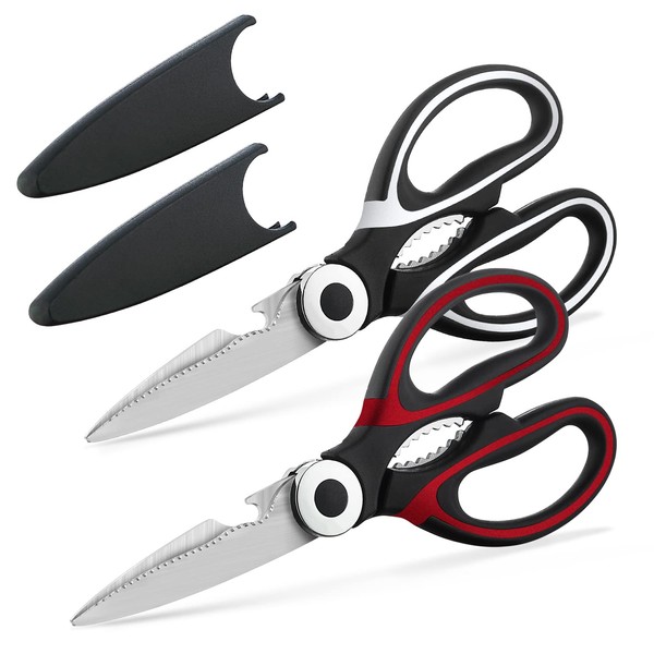 Kyraton Kitchen Scissors Heavy Duty 2 Pieces, Stainless Steel Sharp
