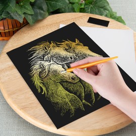 Royal & Langnickel Gold Engraving Art A4 Size Horses Designed Painting Set