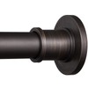 BRIOFOX Industrial Shower Curtain Rod - Never Rust Non-Slip 43-72
