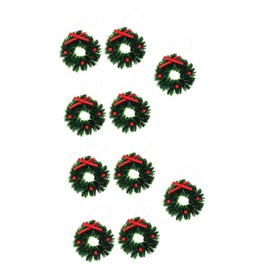 STOBAZA Pack of 10 Christmas Wreath, Mini Fir Wreath, Dollhouse, Christmas Decoration, Mini Wreaths, Christmas Village, Christmas Baking Decor, Garland, Dollhouse Wreath, Mini Christmas Wreaths,