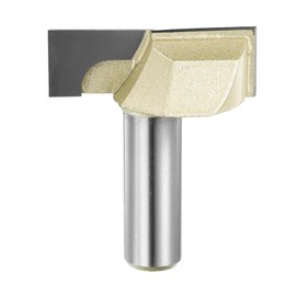 sourcing map Bottom Cleaning Router Bit 2" Diameter 1/2" Shank Carbide Tipped Cutter Surfacing Planing Router Bits for Woodworking Planing
