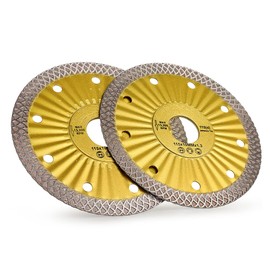 2Pcs Super Thin Diamond Blade 4.5“ Porcelain Tile Blade with 5/8" or 7/8" Arbor for Cutting Porcelain Tile Granite Marble (2, 4.5")