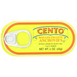 Cento Rolled Fillet Anchovies, 2 Ounce Tins (Pack of 25)