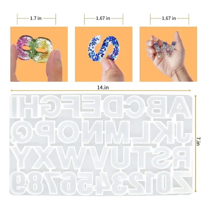 Alfabeto De Moldes De Silicona Resina Diy Pata De Gato