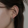 Gold&Deer 14K Goldfield Frame Sand Earrings White Gold / 골드앤디어