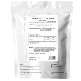 UKHealthHouse Vitamin C Tablets 1000mg | Chewable Orange Flavour | High Strength Vitamin C as Ascorbic Acid | Suitable for Vegetarian and Vegan (1000 tabs)