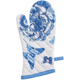 Park Designs Patricia Heaton Home Blue Florals and Flitters Floral Oven Mitt