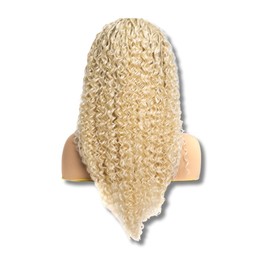 PIB Single Full Lace Braid Wig – Micro Water Wave Box Braided Wigs, Knotless Braided Wigs for Black Women, Curly Hair Wig (#613 Platinum Blonde, 26")