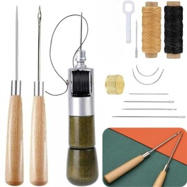 Leather Sewing Awl Thread Kit Machine Speedy Kit With Hand Stitcher Repair Tool