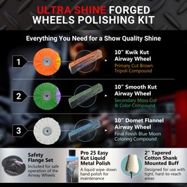 Zephyr - Ultra Shine Forged Wheels Aluminum Polishing Kit - Aluminum Wheel Polisher - Stainless Steel & Metal Polishing Kit Made for Semi & Lifted Trucks, Billet Parts, & More