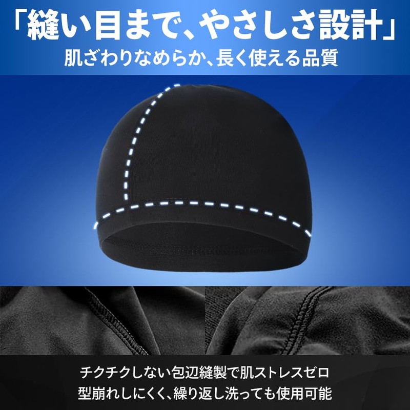 Set of 2 Helmet, Inner Cap, Cycle Cap, Sweat Absorbent,