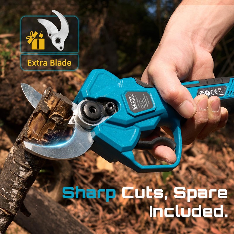 SEESII Electric Pruning Shears Cordless: 1.6" Cutting Diameter Power Pruner