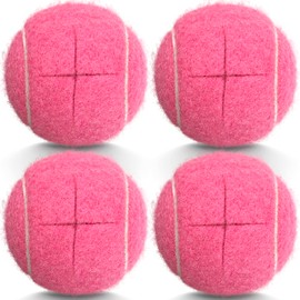 HPWFHPLF Precut Walker Tennis Balls, 4PCS Tennis Balls for Chairs Desk Furniture Legs, Floor Protection (Pink)
