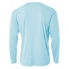 A4 Men's Cooling Performance Long Sleeve Crew, Pastel Blue, Large