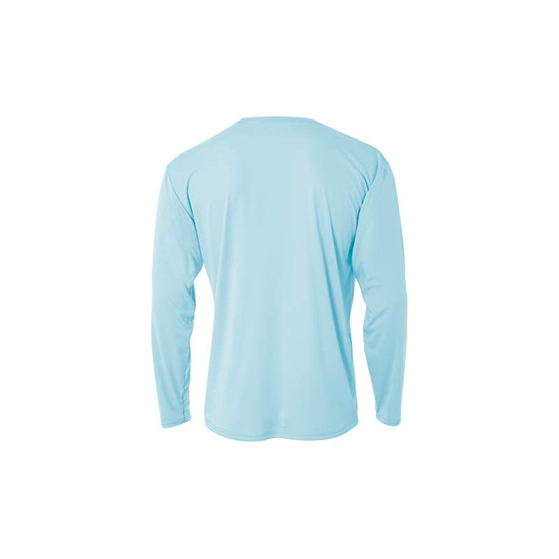 A4 Men's Cooling Performance Long Sleeve Crew, Pastel Blue, Large