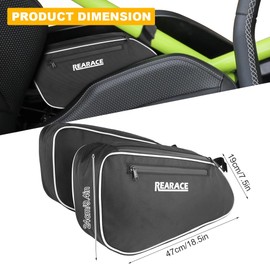 REARACE Side Door Storage Bags, Water-resistant Anti-scratch Driver Passenger Side Storage Bag Fit for Polaris Slingshot Base/S/SL/GT LE/SL LE/SLR/SLR LE 2015-2024