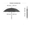 Generic Auto Open 8 Ribs 55 Inch Fiberglass Straight Umbrella