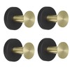 Beelee 4-Pack Robe Towel Hooks Gold+Black, Wall Hooks Coat Hooks
