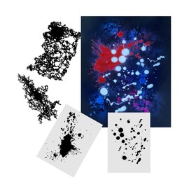 AS-349 Textures Step by Step Airbrush Stencil Set