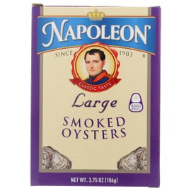Napoleon Large Smoked Oyster, Farm Raised, 3.75 Ounces (Pack Of 25)