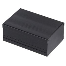 Aluminum Electric Box Waterproof Junction Enclosure Case Split Type for DIY 46x76x110mm Black Strip