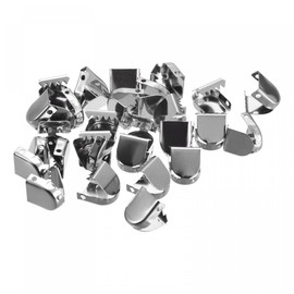 uxcell Shoelace End Clips 10x9mm Stainless Steel No Tie Shoe Lace Tips Head Glossy Type, Dark Gray 30 Pcs