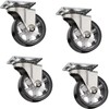 Set of 4 Decorative Design Furniture Castors RAPID Castors Diameter