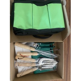 Garden Tool Set of 10 Pieces, Heavy-Duty Stainless Steel Gardening Hand Tools with Repotting Mat and Grow Bags, Gardening Tool Set with Durable Gardening Bag, Ideal Gardening Gifts for Women Men