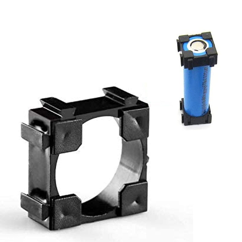 Fielect 100Pcs 18650 Lithium Battery Cell Holder, Plastic 18650 Cell
