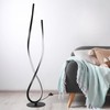 NUÜR Modern Spiral LED Floor Lamp, 59" Ultra-Bright Black Standing