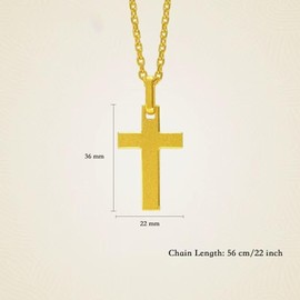 AMQUSUPO Cross Necklace 14k Gold Plated Cross Pendant Necklace Chain for Women Men Jewelry Valentines Day Birthday Christian Gifts for Her 18.1/20/22 inch
