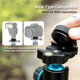 JJC Male 1/4"-20 to Female 3/8"-16 Screw Adapter for Camera Tripod, Camera Tripod Screw Converter Adapter - with Arca-Type Base