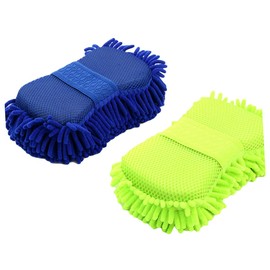 SUPVOX 2pcs Microfiber Car Wash Gloves Chenille Car Cleaning Mitts for Efficient Vehicle Care Soft and Scratch Wash Tool for Motorcycles and More