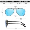 DUCO 3025K Men's Polarized Sunglasses, UV400, Aviator, Teardrop Sunglasses, For