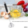Stainless Steel Eggbeater,Egg Scrambler, Anti Rust Durable Rotatable Manual Whisk,