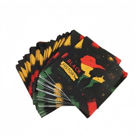 LOONELO Black History Month Napkins, 96pcs Disposable African American Party Napkins Supplies, African-inspired February Holiday Black Pride Juneteenth Napkins for Dinner Party Decorations