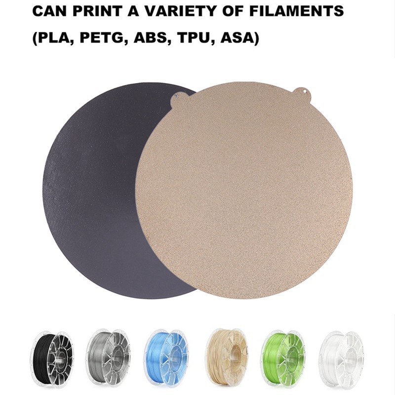 Round Textured Flexible Spring Steel Plate with Magnetic Base Double
