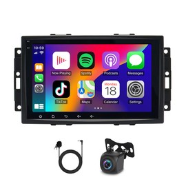 8" Android 14 Double Din Car Stereo with Wireless Carplay Android Auto for Chrysler 300/C-harger 2005-2007 Car Audio Receiver WiFi GPS Bluetooth Backup Camera Mic,SWC/AV in/FM/AM Radio Receiver, 2+32G
