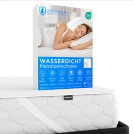 Dreamdry Mattress Protector 160 x 200 cm (Pack of 2) - Washable Incontinence Pad Mattress Protector 140 x 200 cm Waterproof Mattress Topper Mattress Cover Moisture Protection