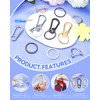 FIVEIZERO 13Pcs Keychain Kit, Key Ring and Keychain Clip for