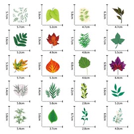 122Pcs Leaf Stickers Pack, Aesthetic Vinyl Waterproof Sticker Decals for Water Bottle,Laptop,Phone,Skateboard,Scrapbooking,Bumper for Kids Teens Adults for Party Supply Decor Favor……