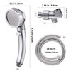 High Pressure Handheld Shower Head with ON/OFF Switch, 3 Spray