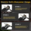 Electric Knife Sharpener for Kitchen – Professional 3-Stage 100% Diamond