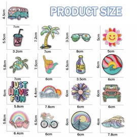 YUBBYSTU 17 Pieces Iron-on Patches,Random Assorted Styles Embroidered Iron on Patches DIY Sew Applique Patch Any Combination of Decorative Stickers for All Types of Fabrics.